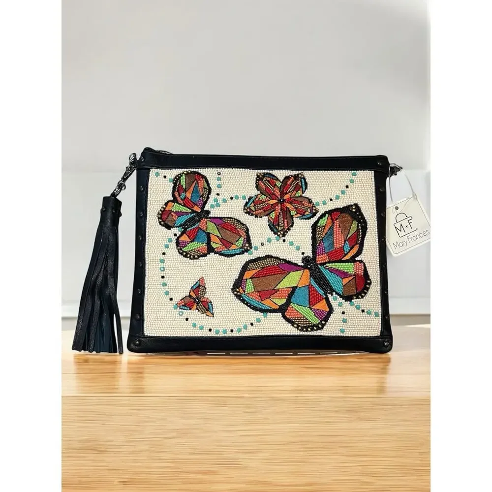 NWT Mary Frances Bag #S001-952 “Flutter” Beaded Bag